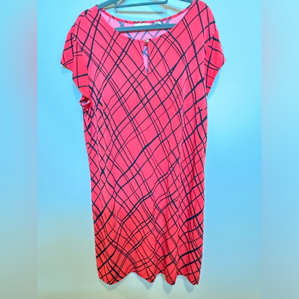 New York & Co bright coral pink dress size XL - like new